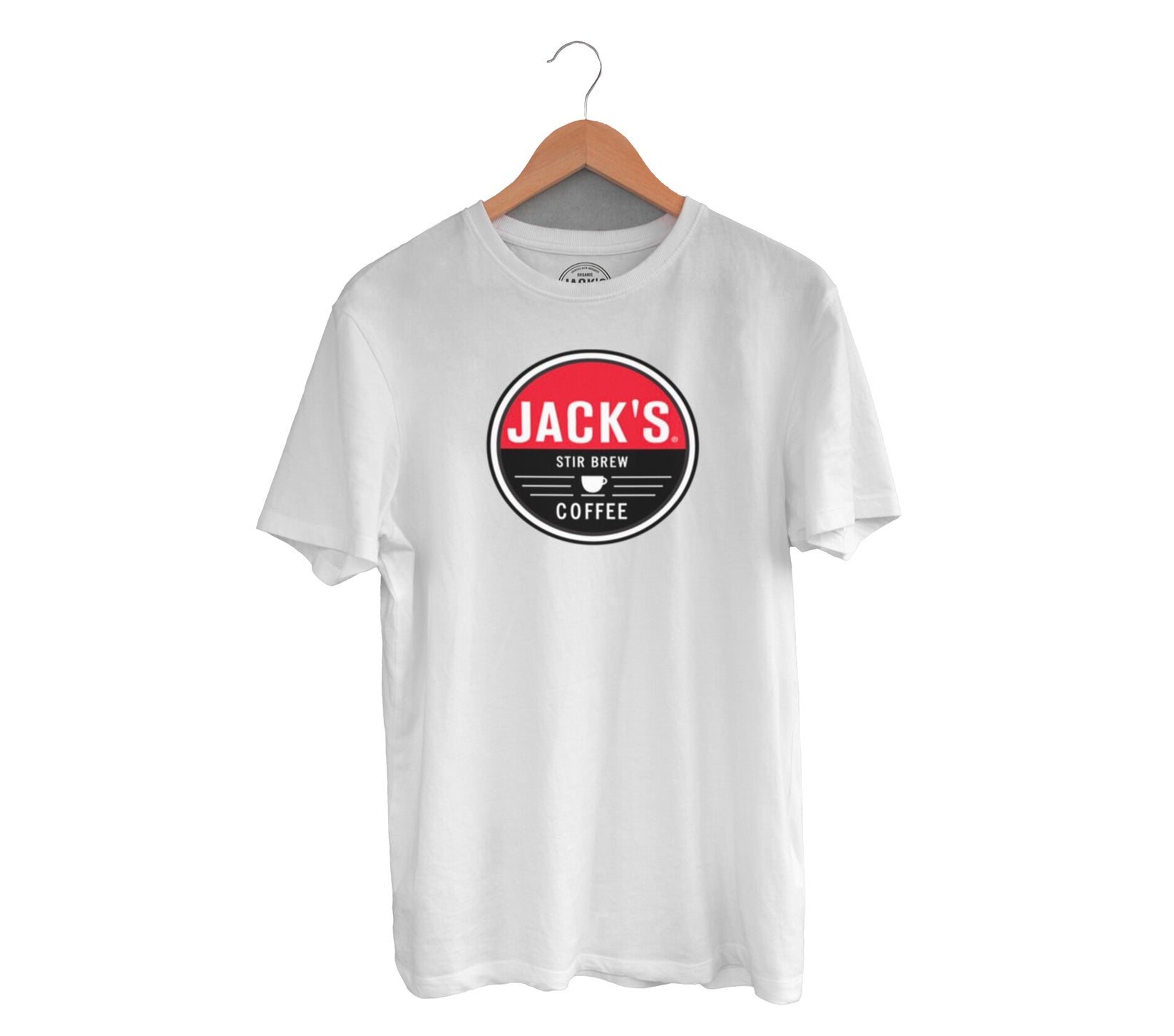 Jack's Organic White T-shirt – Jack's Stir Brew Coffee